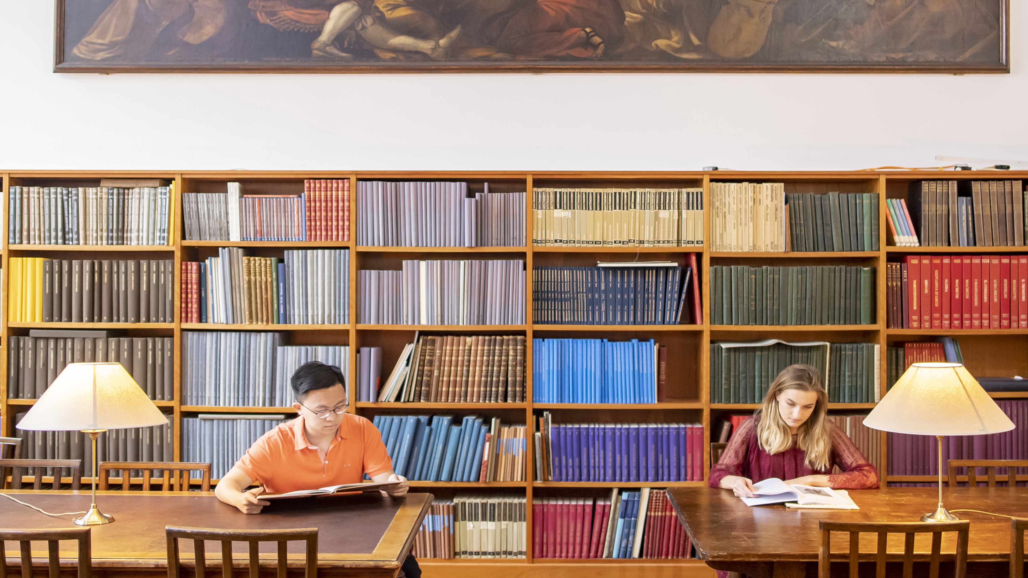 Two students in the RCM Donaldson room