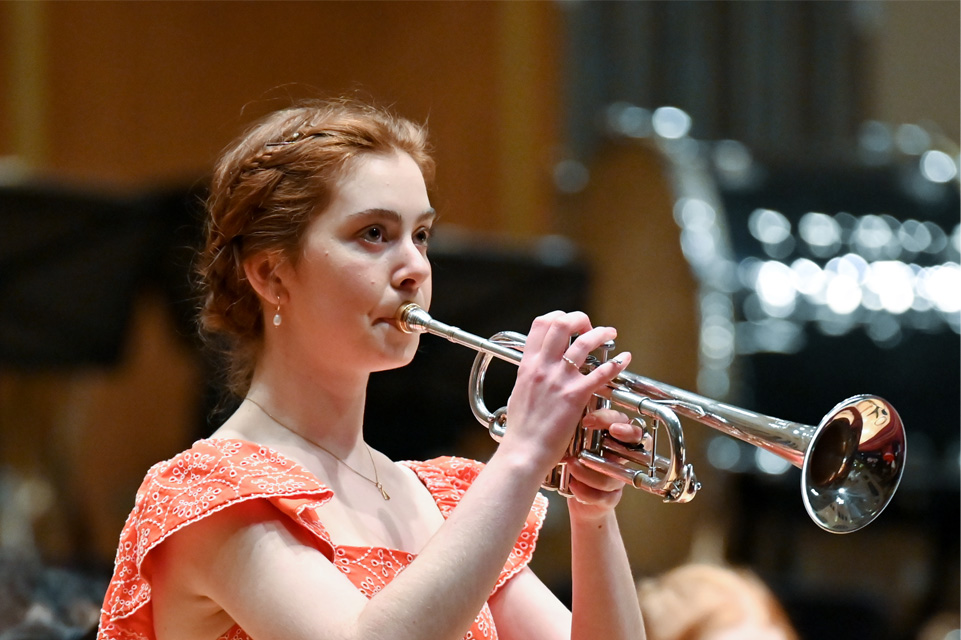 Horn players in rehearsal Horn players in rehearsal