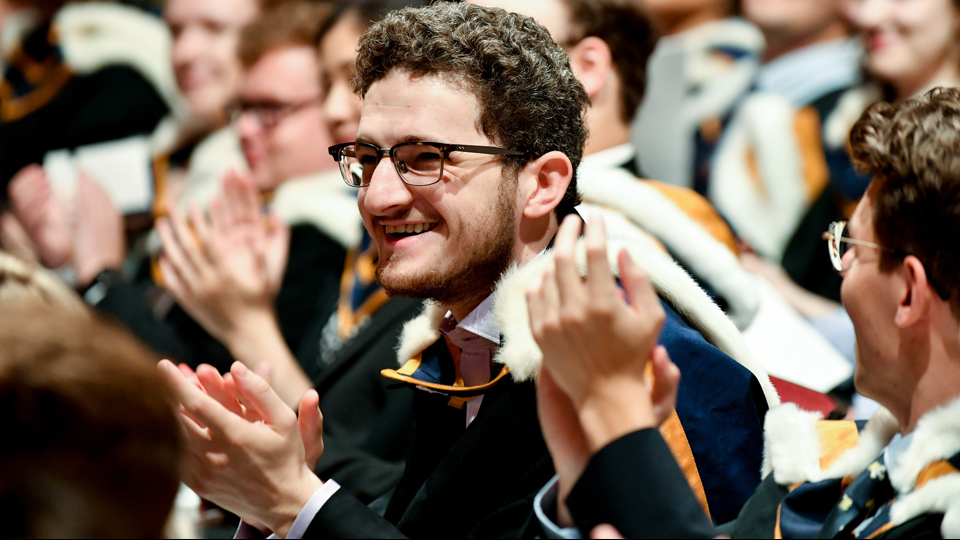 RCM graduand in graduation ceremony