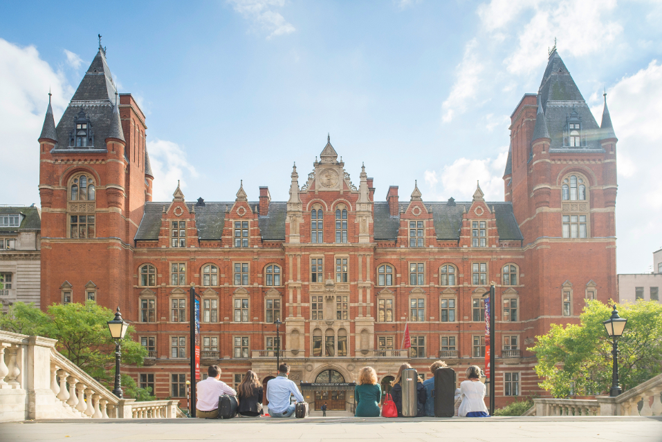 RCM students sitting on the Royal Albert Hall steps