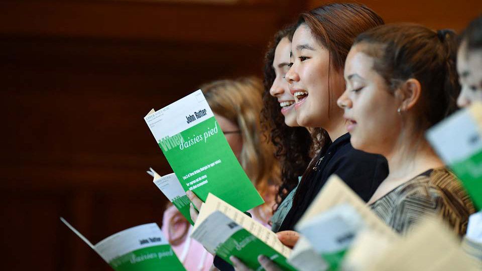 RCMJD students singing in choir